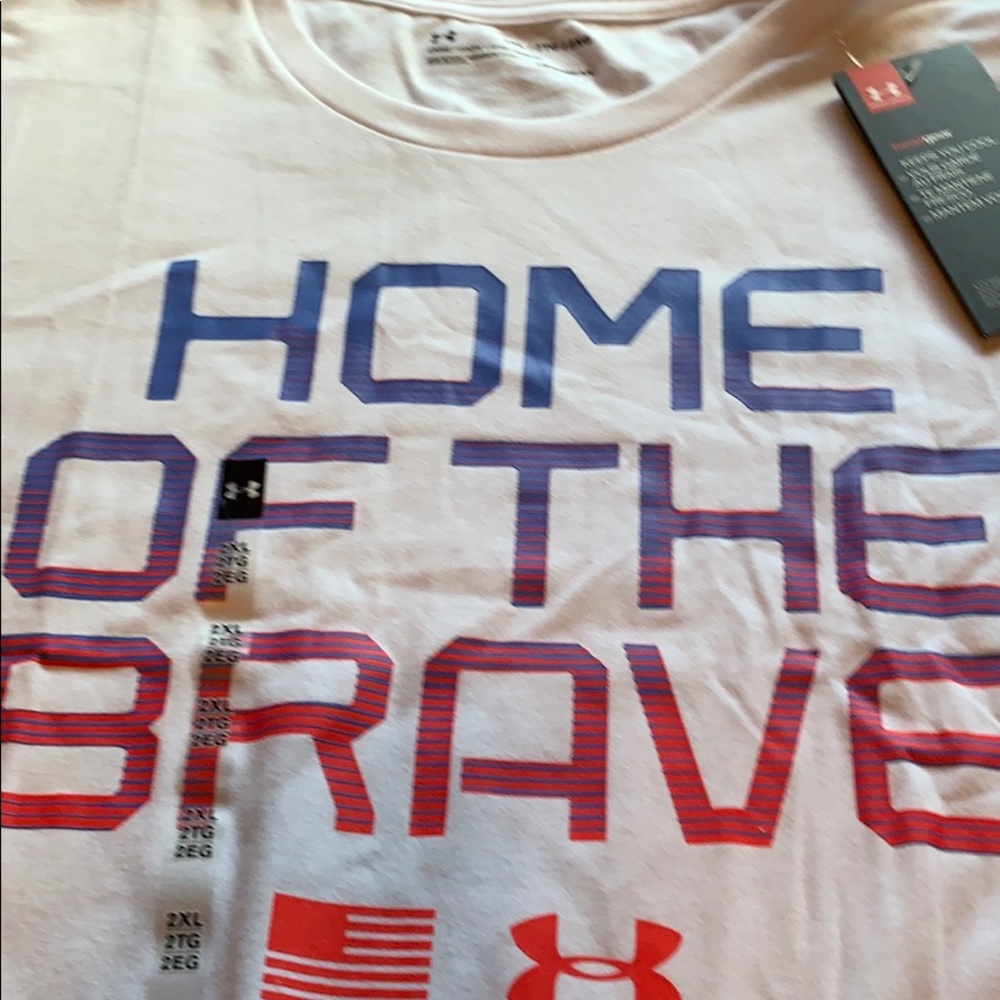 Under Armour Tee shirt size 2XL white cotton NWT